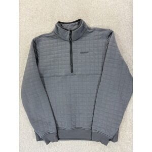 Marmot Quilted 1/2 Zip Midweight Pullover (Men's Large) Gray